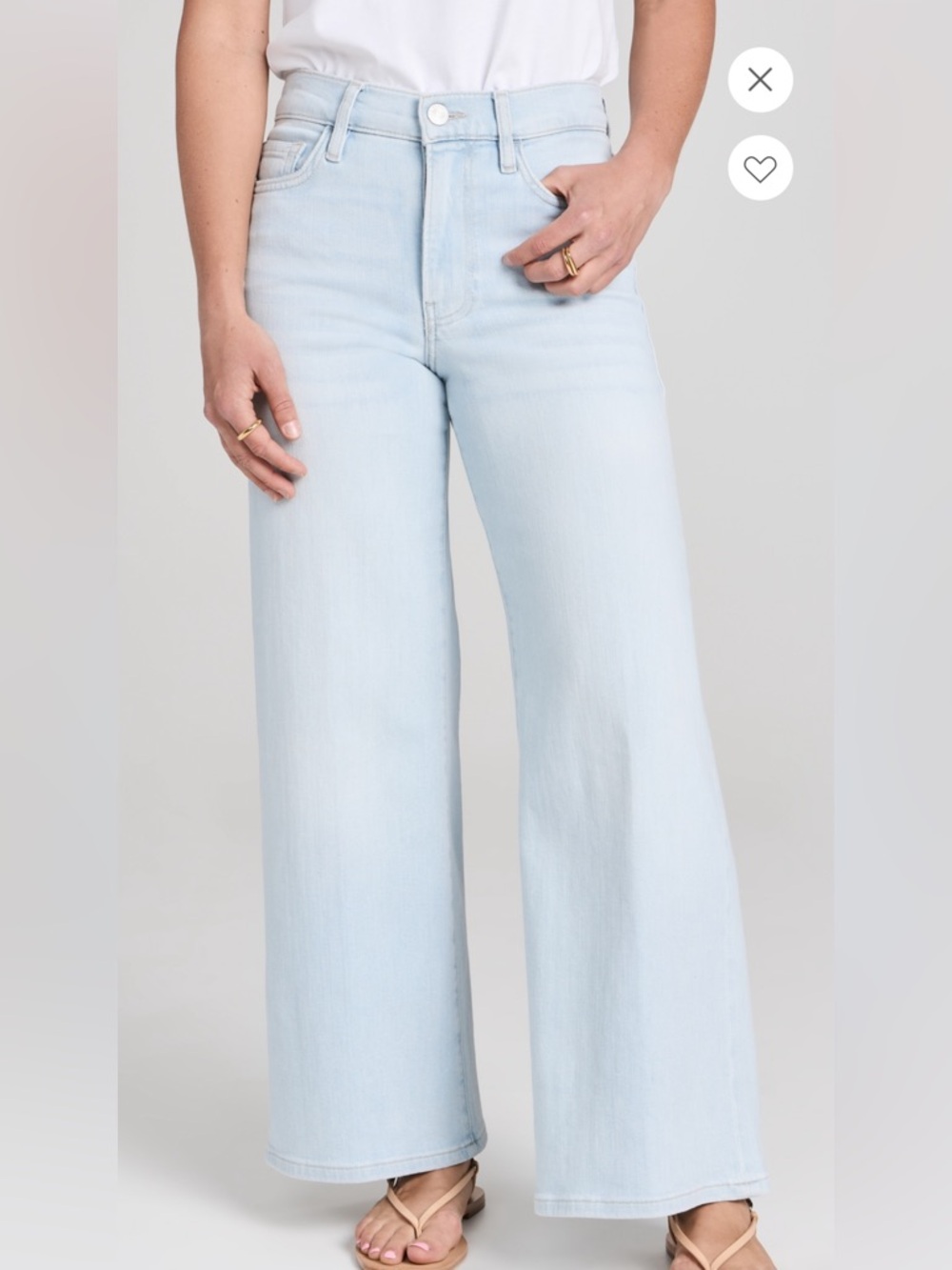 FRAME Petite Le Pixie Slim Palazzo Jeans - Picture 7 of 13